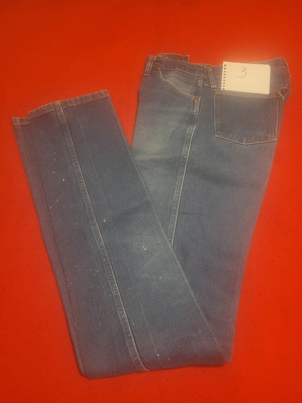 Wrangler Straight Fit 32x44 Men’s Jeans in Blue Denim